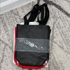 lululemon athletica Black white Red Tote bundle of 7 shopping bag